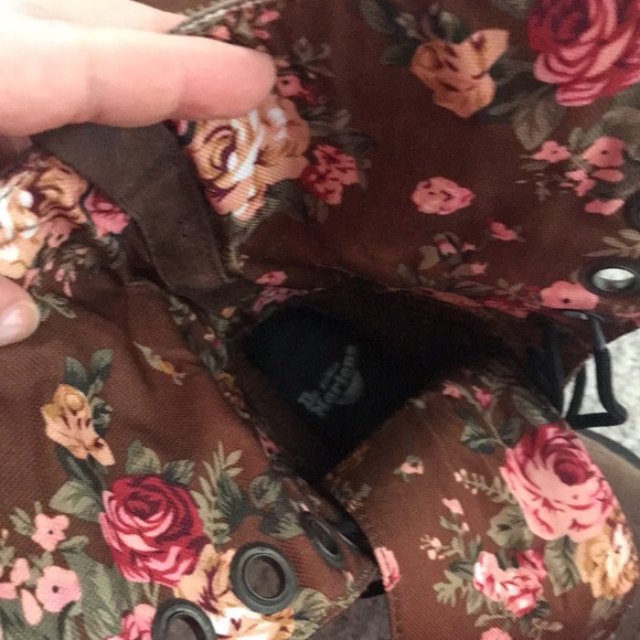 Dr. Marten’s Triumph 1914 Brown Leather brown floral Boot tall 6 37 - Picture 5 of 5